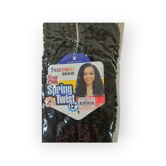 Freetress Braid - 2x Spring Twist - 12 in - Color 1 - Crochet - Picture 4 of 6